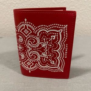 Brand New Givenchy Bandanna print leather Bifold